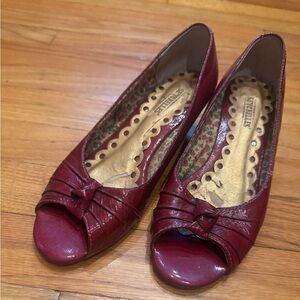Seychelles Raspberry Peep-Toe Heels